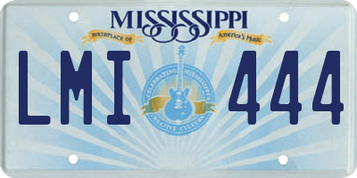 MS license plate LMI444