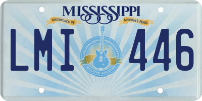 MS license plate LMI446