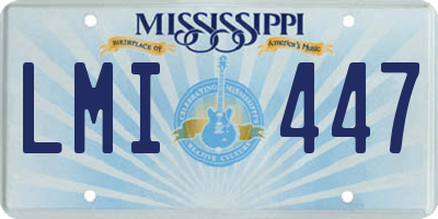 MS license plate LMI447