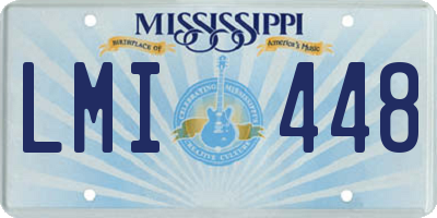 MS license plate LMI448
