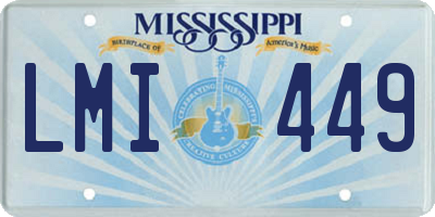 MS license plate LMI449