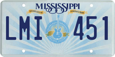 MS license plate LMI451