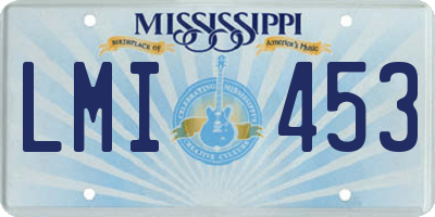 MS license plate LMI453
