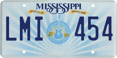 MS license plate LMI454
