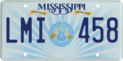 MS license plate LMI458