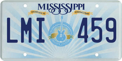 MS license plate LMI459