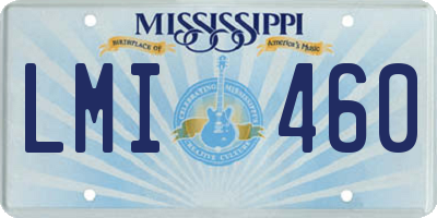 MS license plate LMI460