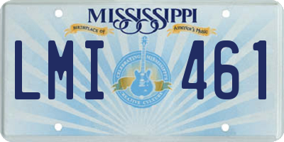 MS license plate LMI461