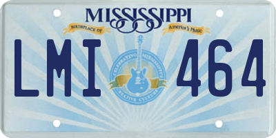 MS license plate LMI464