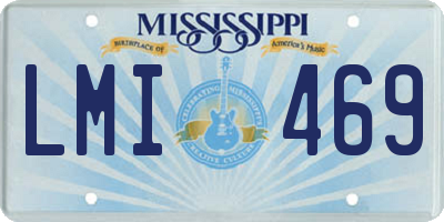 MS license plate LMI469