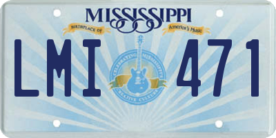 MS license plate LMI471
