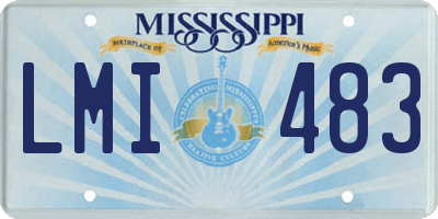 MS license plate LMI483