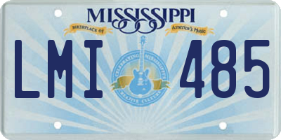 MS license plate LMI485