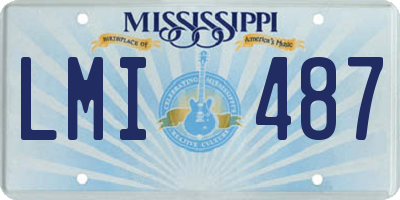 MS license plate LMI487