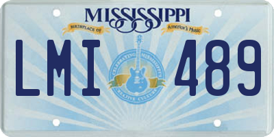 MS license plate LMI489