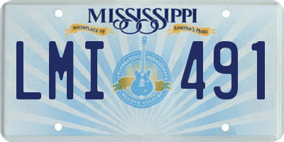 MS license plate LMI491