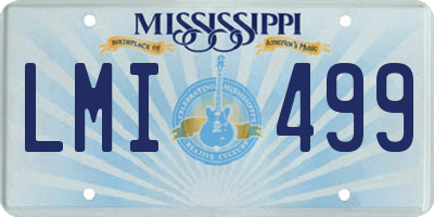 MS license plate LMI499