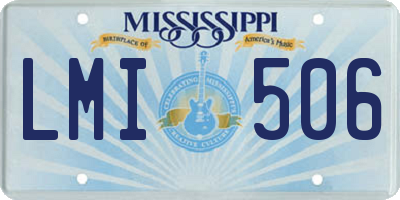 MS license plate LMI506