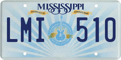 MS license plate LMI510