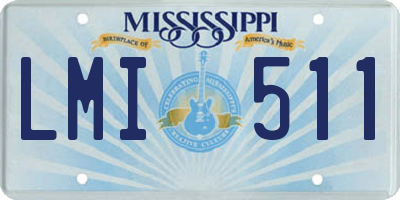 MS license plate LMI511
