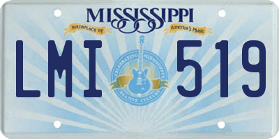 MS license plate LMI519