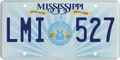 MS license plate LMI527