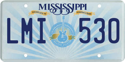 MS license plate LMI530