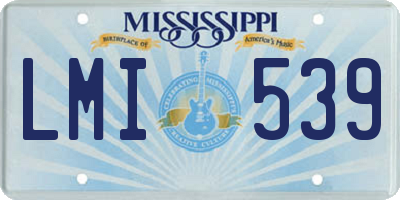 MS license plate LMI539