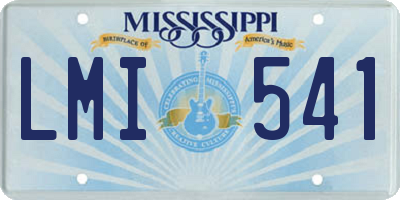 MS license plate LMI541