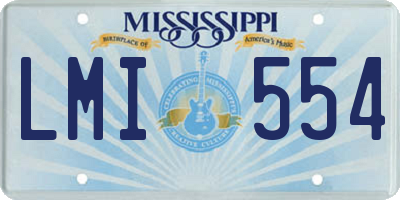 MS license plate LMI554