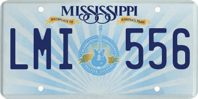 MS license plate LMI556