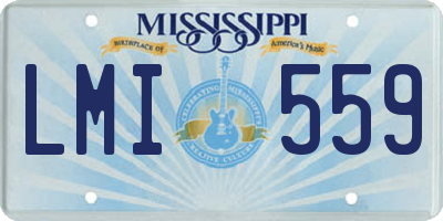 MS license plate LMI559