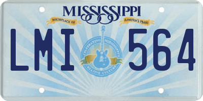 MS license plate LMI564
