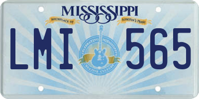 MS license plate LMI565
