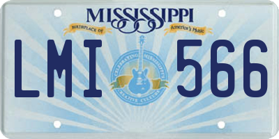 MS license plate LMI566