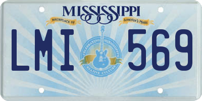 MS license plate LMI569