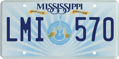 MS license plate LMI570