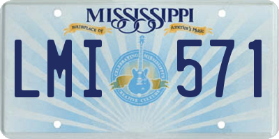 MS license plate LMI571