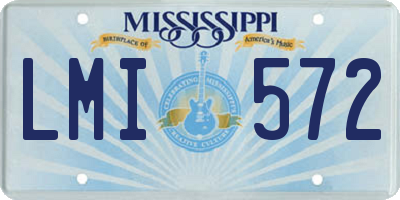 MS license plate LMI572