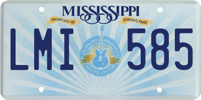 MS license plate LMI585