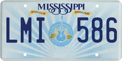 MS license plate LMI586