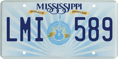MS license plate LMI589