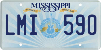MS license plate LMI590