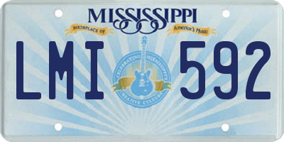 MS license plate LMI592