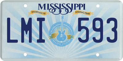 MS license plate LMI593