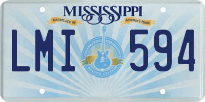 MS license plate LMI594