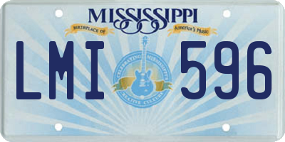 MS license plate LMI596