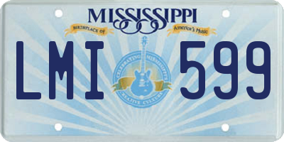 MS license plate LMI599