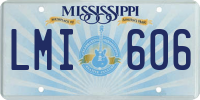 MS license plate LMI606