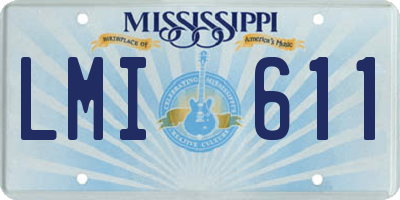 MS license plate LMI611